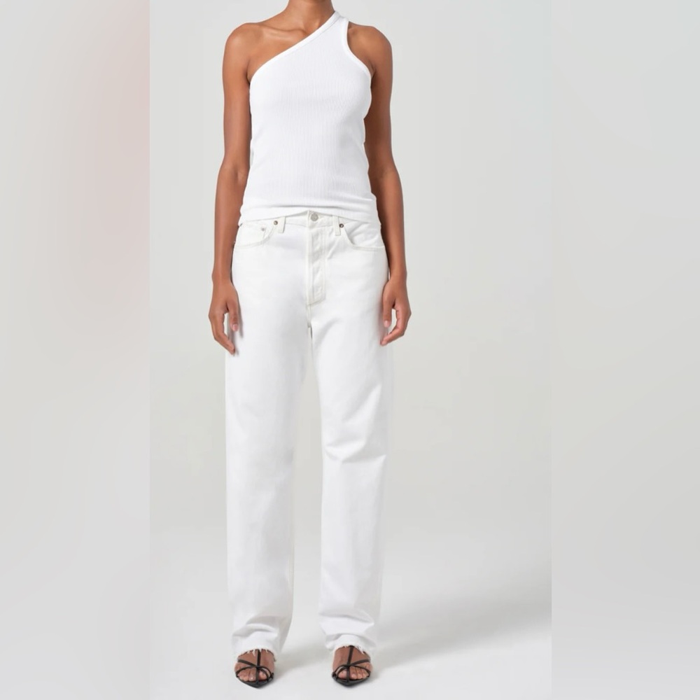 AGOLDE Kelly High-Rise Relaxed Straight Jeans in Milkshake, Size 30 - Picture 5 of 15